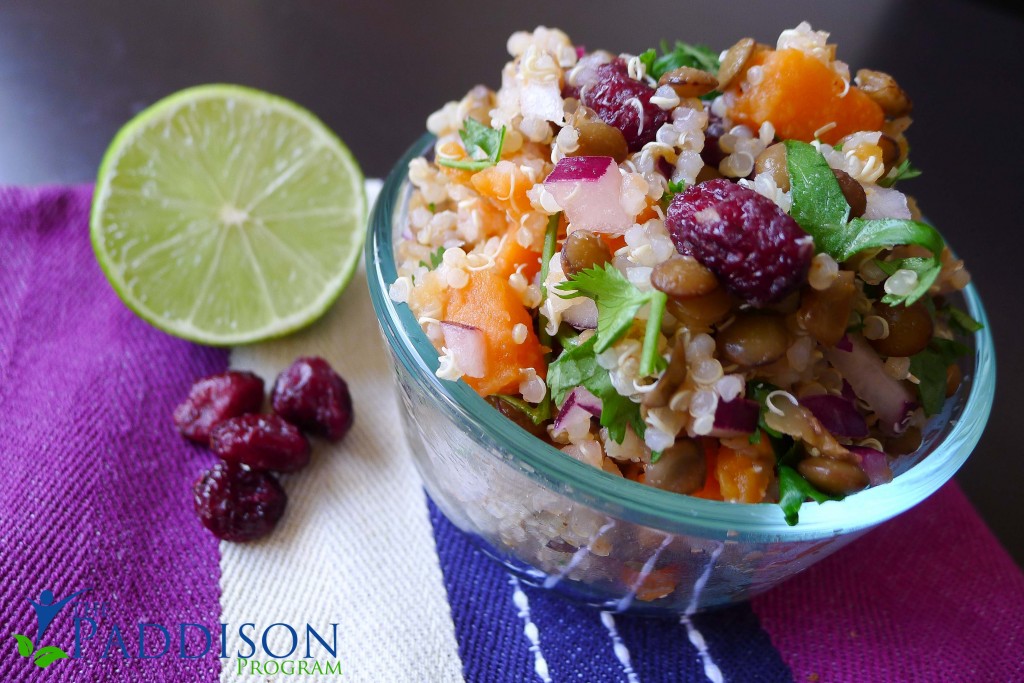 Power Salad! Lentil & Quinoa Cranberry Salad