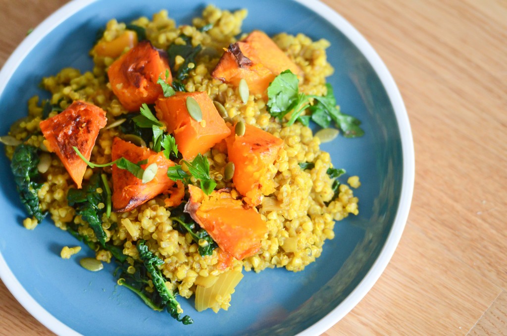 Roasted Pumpkin, Super Grains, and Kale