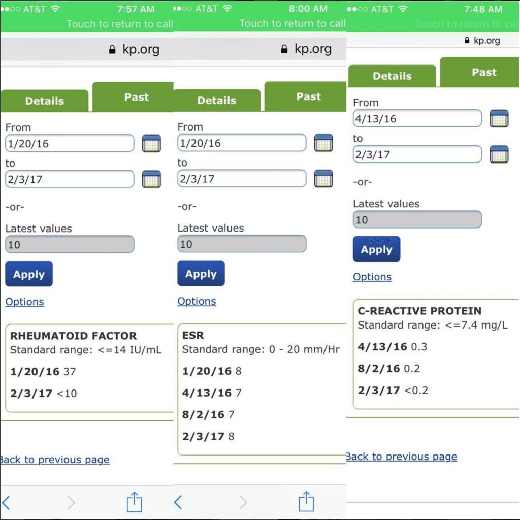 Erika Blood Test Results